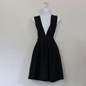 French Toast Black School Uniform Pinafore Dress